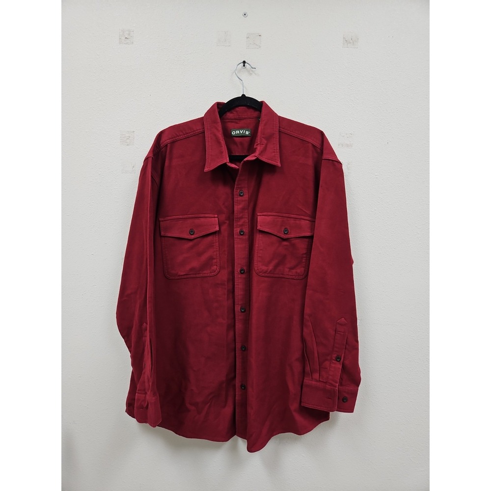 ORVIS Shirt Flannel shacket long sleeve button down XL Mens